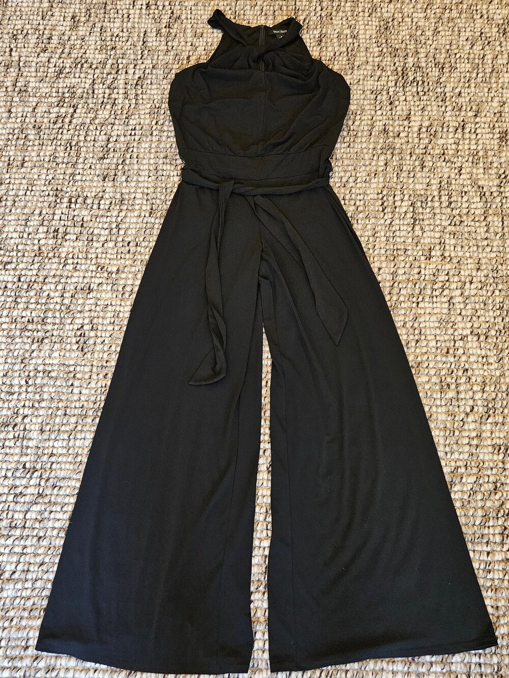 White House Black Market Jumpsuit Women's Halter Black Size Small Stretch